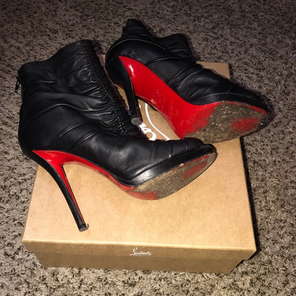 Christian Louboutin peep toe booties - Picture 3 of 5